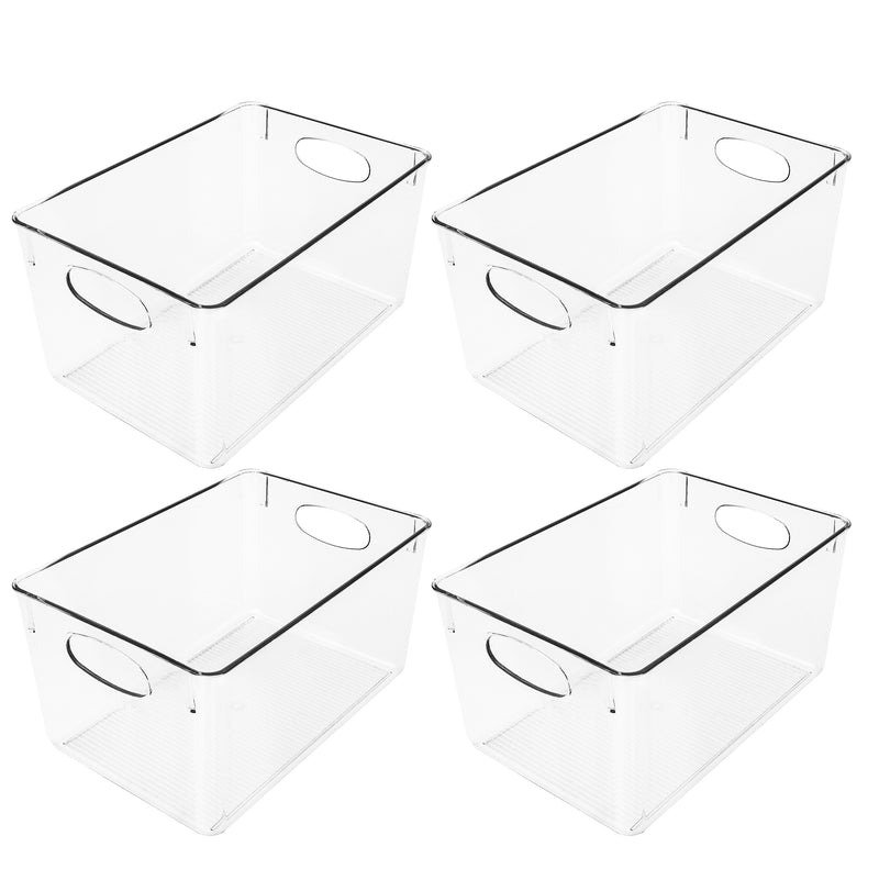 Arctic clear plastic storage bins – L285mm (4 pack)