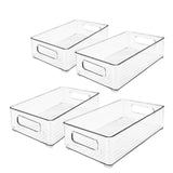 Arctic clear plastic storage bins – L260mm (4 pack)