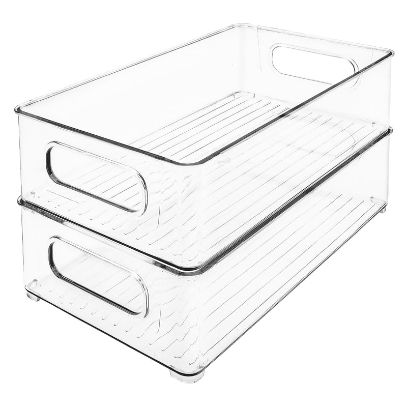 Arctic clear plastic storage bins – L260mm (4 pack)