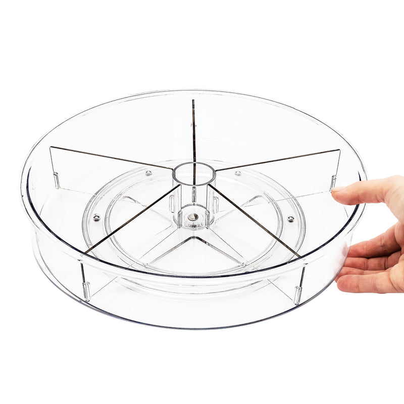 Arctic Turntable Lazy Susan - Single Tier with Dividers Large