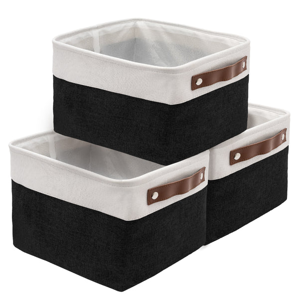 Pyramid fabric storage basket (3 pack)