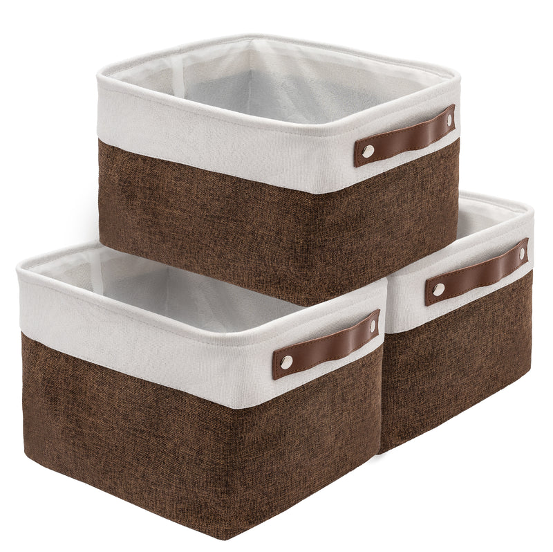 Pyramid fabric storage basket (3 pack)